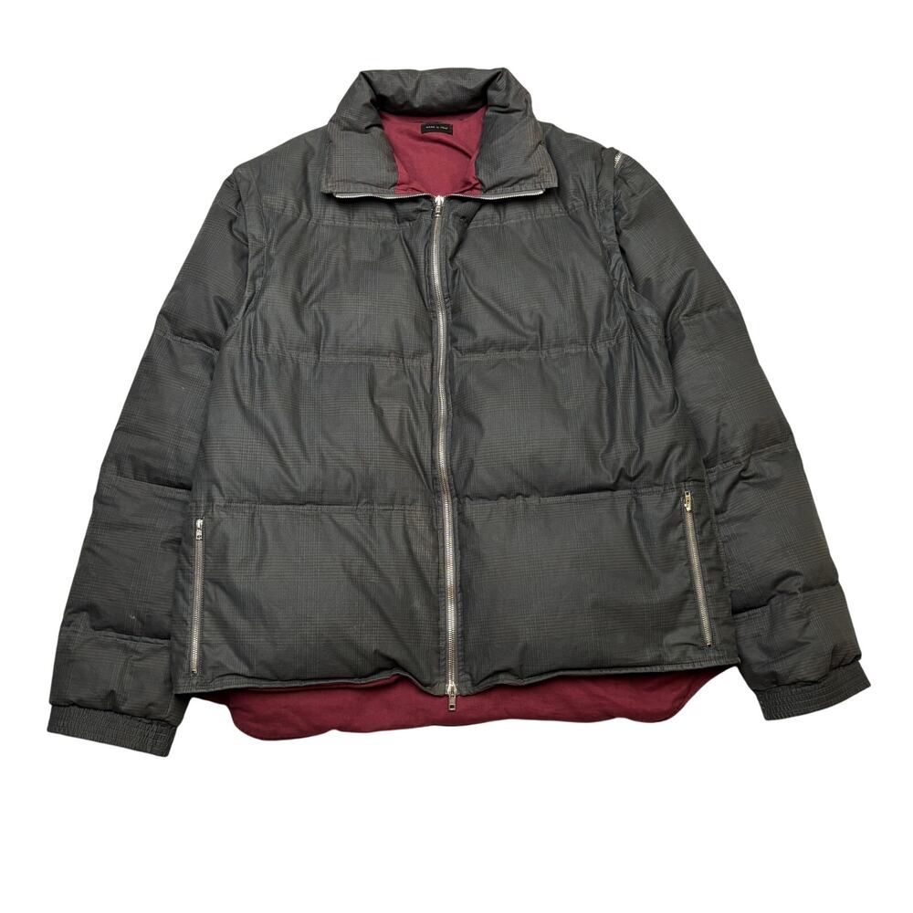 Vintage Marc Jacobs 2 Way Convertible Puffer Jacket Vest Men's 52 Plaid